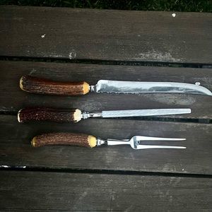 Vintage Stainless Steel Carving Set, B.Thomas & Co